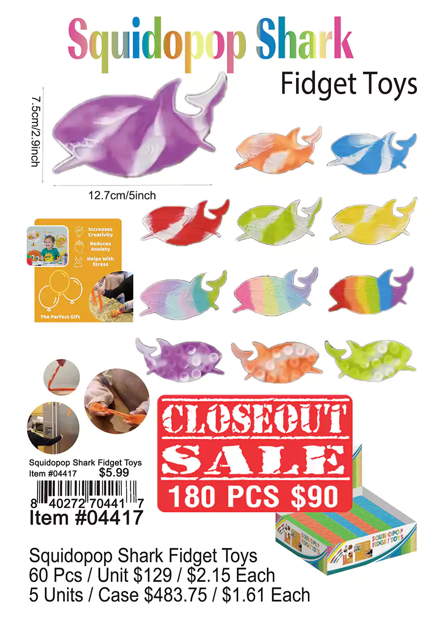 Squidopop Shark Fidget Toys (CL)